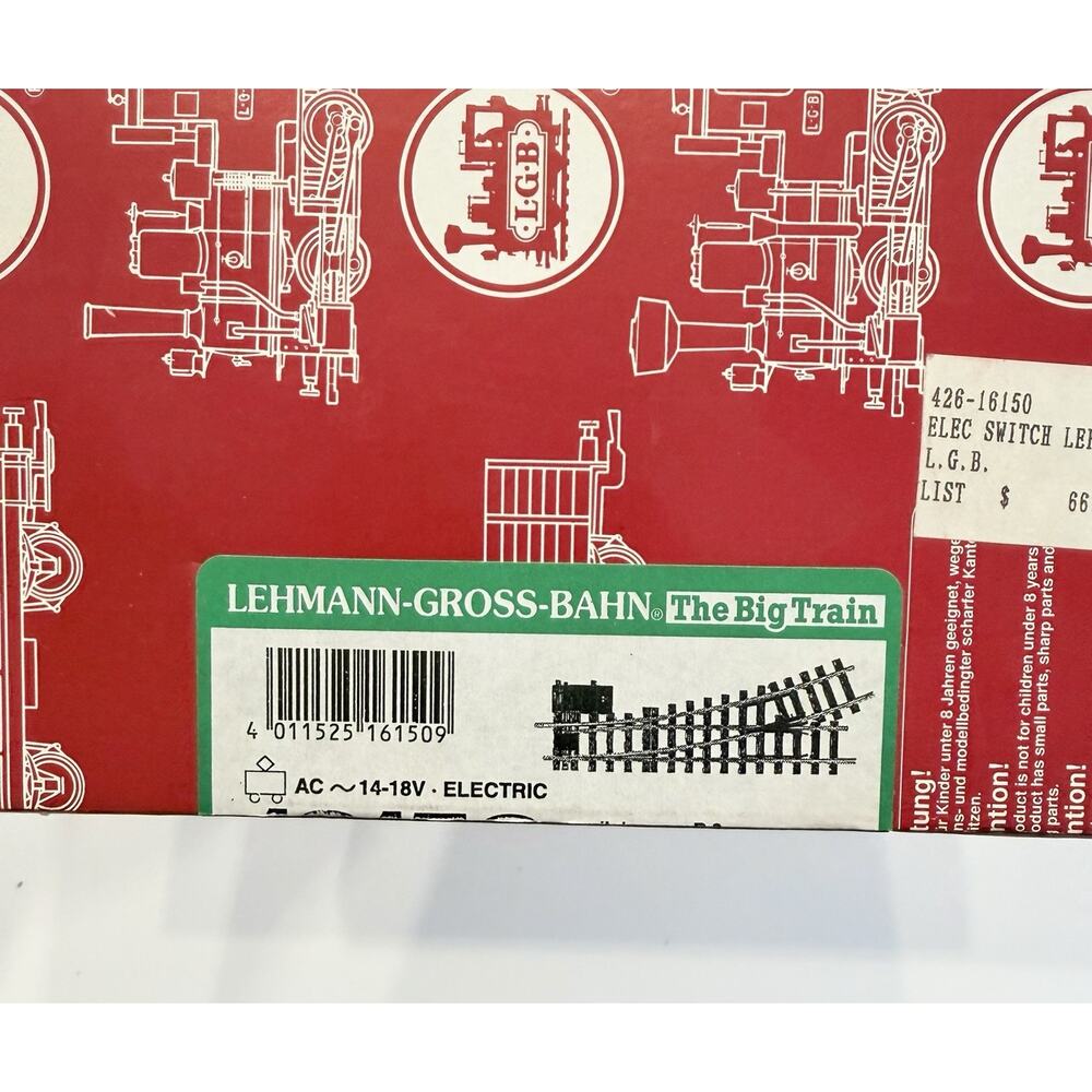 LGB 16150 G-Scale Train Left-Hand Electric Switch